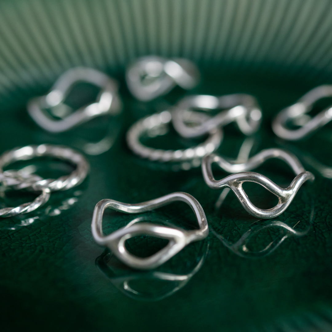 River Wave Rings