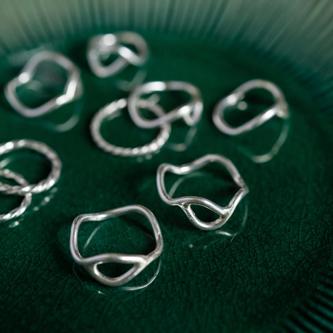River Wave Sterling Silver Ring
