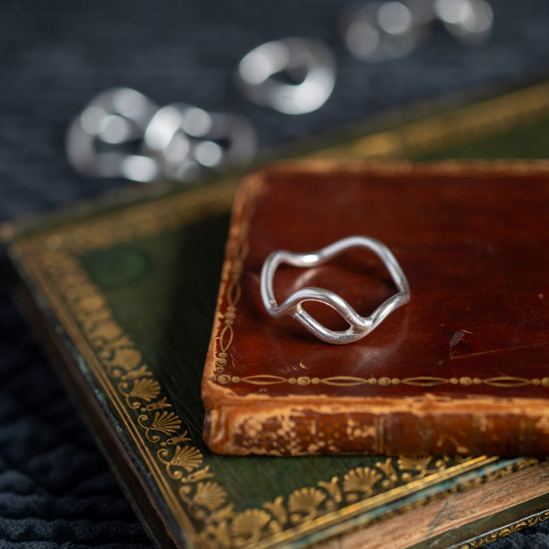 River Wave Sterling Silver Ring